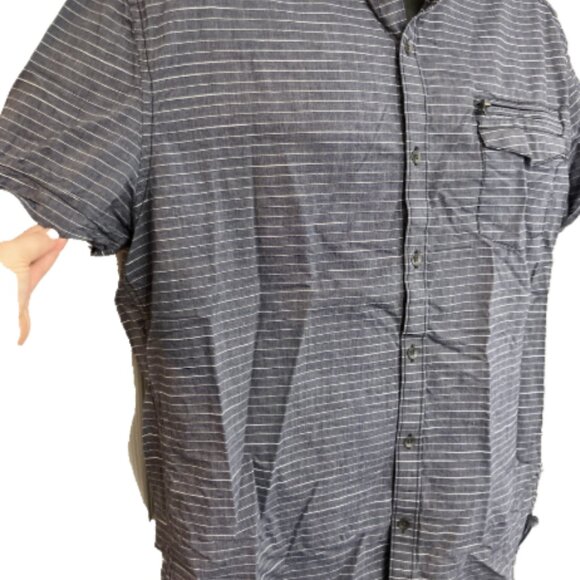 Reaction Kenneth Cole Cotton XL Short Sleeve Button Down Collared Shirt w/pocket - Picture 3 of 14